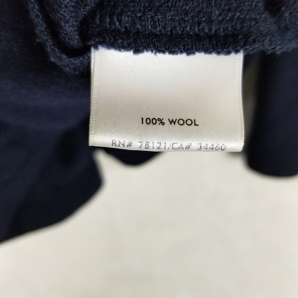 Eileen Fisher Wool Jacket Women L Navy Blue Full Zip Collared Minimalist 100s - Picture 4 of 8